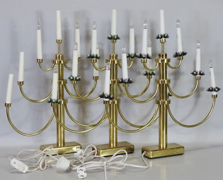 3 st. adventsljusstake, Gnosjö konstsmide, 2000-tal