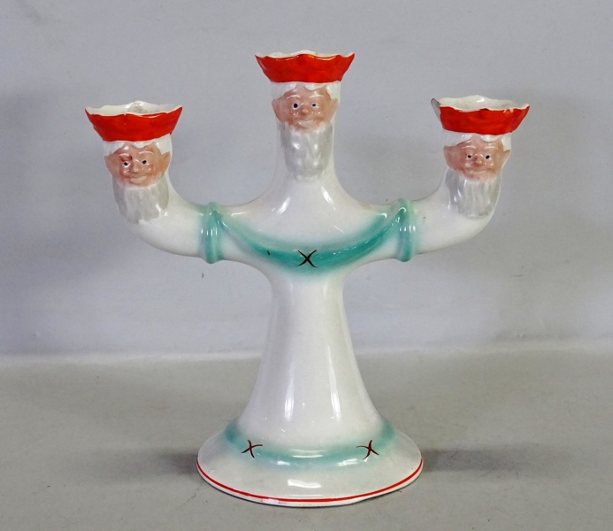 Äldre julljusstake, möjligen Gustavsberg, 1900-tal