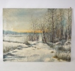 Oljemålning, vintermotiv, signerad