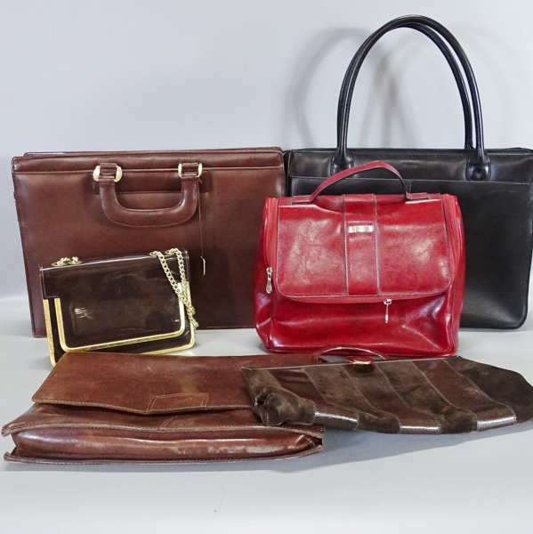 6 st. väskor, handväskor m.m. varierande design, fabrikat och material