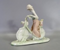 Figurin "Flicka på cykel" Knallegårdens E.B. Design, 1991