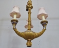 Takkrona samt 1 par vägglampetter, gustaviansk stil, 1900-tal
