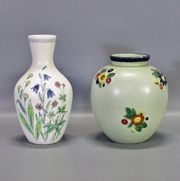 2 st. vaser, Rörstrand, bl. a. "Primavera" 1900-tal