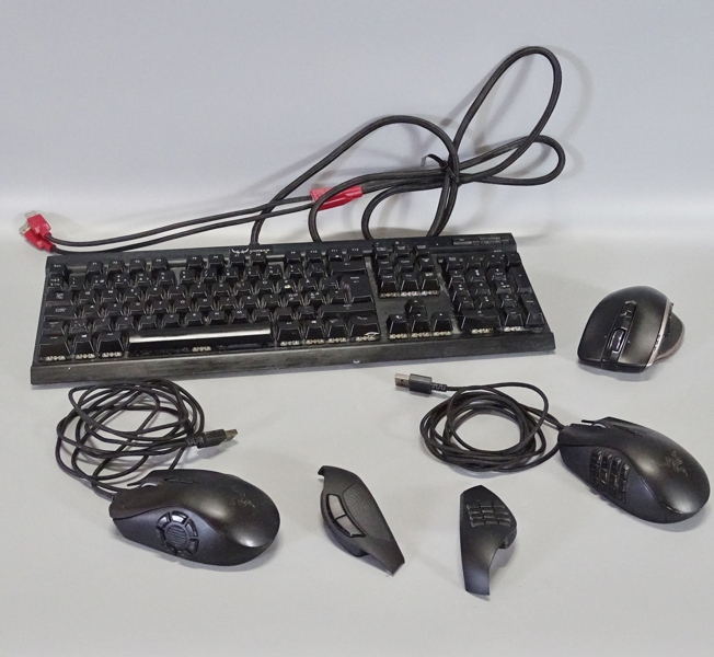 Gamingutrustning, tangentbord, datormöss m.m. 