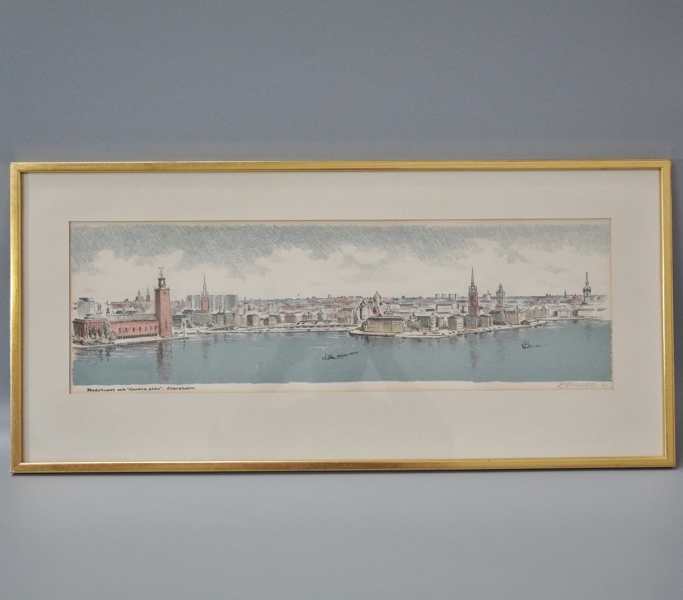 Tryck, signerat, Stockholmsmotiv, Rolf Eriksson