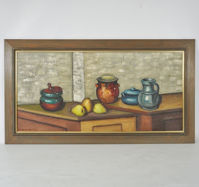 Oljemålning, Folke Fjellström, stilleben