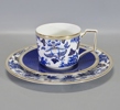 Kaffekopp med fat samt assiett "Hibiscus" Wedgwood, England