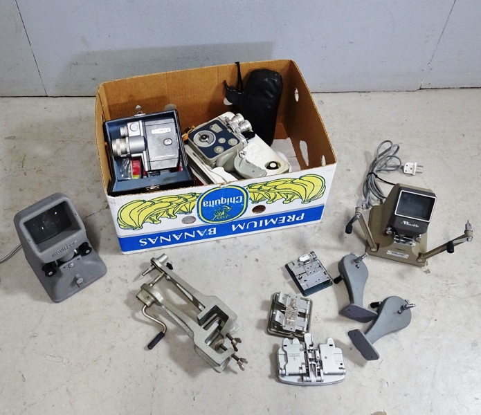 Parti fotoutrustning, filmkameror m.m. varierande fabrikat