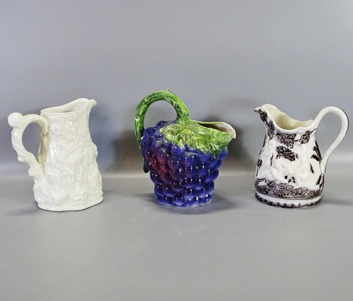 3 st. kannor, bl. a. "Burleign" och "Mullbär" Staffordshire samt Gefle