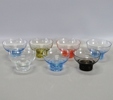 7 st. dessertskålar "Tarantella" Glimma glasbruk, 1900-tal