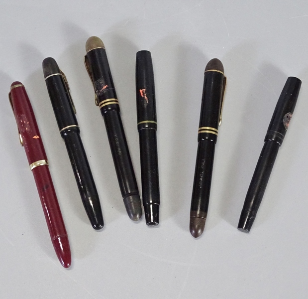 6 st. reservoarpennor, varierande fabrikat 