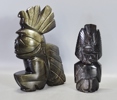 2 st. skulpturer "Aztec-krigare, 1900-tal