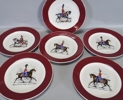 6 st. tallrikar, Wood & Sons Burslem, England, 1900-tal