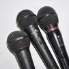3 st mikrofoner, olika fabrikat