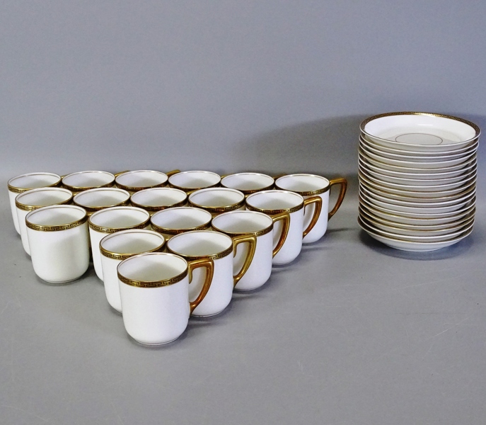 18 st mockakopp med fat, Selb Bavaria, Rosenthal, Tyskland