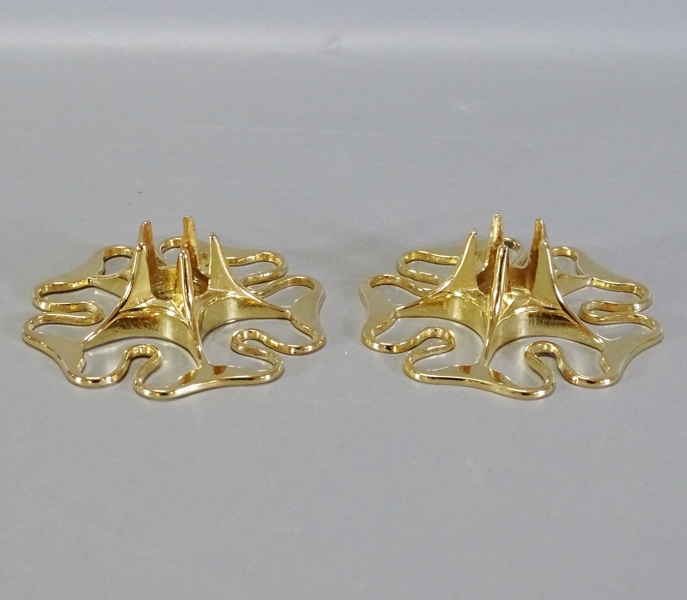 1 par ljusstakar "Mariarosen" Skultuna, 1900-tal