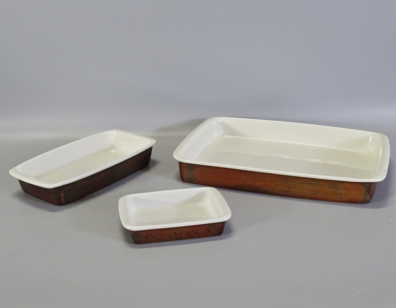 3 st. ugnsformar "Coq" Stig Lindberg, Gustavsberg