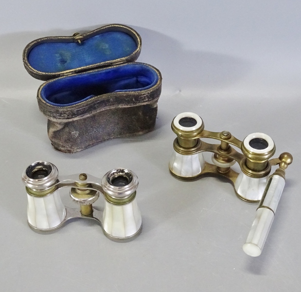 2 st teaterkikare, 1800-tal