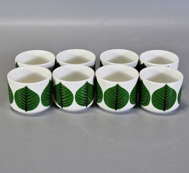 8 st. äggkoppar "Berså" Stig Lindberg, Gustavsberg, 1900-tal