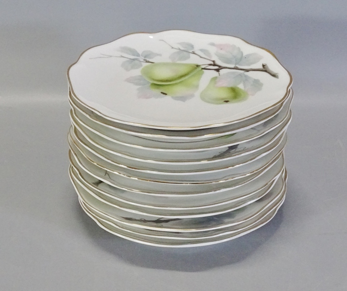 12 st. fruktassietter, R.C. Ronach Bavaria, 1900-tal