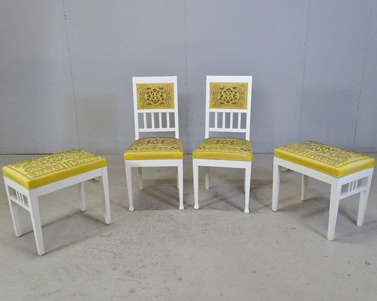 1 par stolar samt 1 par taburetter, 1900-talets första hälft