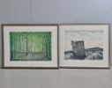 2 st. litografi, Björn Lindroth