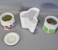 Vas samt 2 st. marmeladburkar, Iittala och Arabia, Finland, bl. a. Alvar Aalto