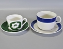 Kaffekoppar med fat "Retro" Koka och Fleur, Rörstrand och Gustavsberg