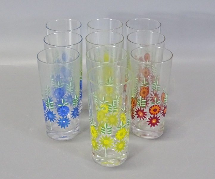 10 st. saftglas "Retro" 1970-tal