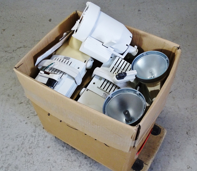 10 st. strålkastare för skena, varierande modell och fabrikat