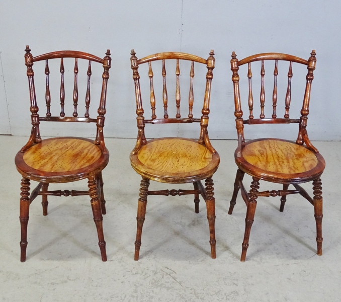 3 st. pinnstolar, nyrenässans, 18/1900-tal