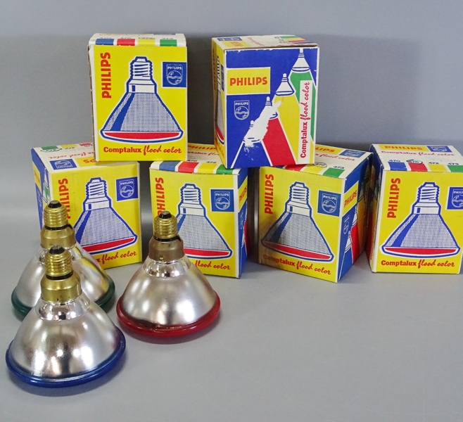 9 st. glödlampor Flood-lampor "Comtalux flood color" Philips