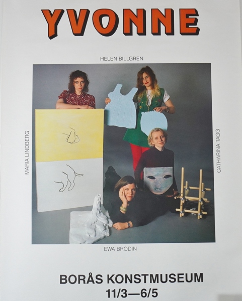 Utställningsaffisch "Yvonne" Borås Konstmuseum