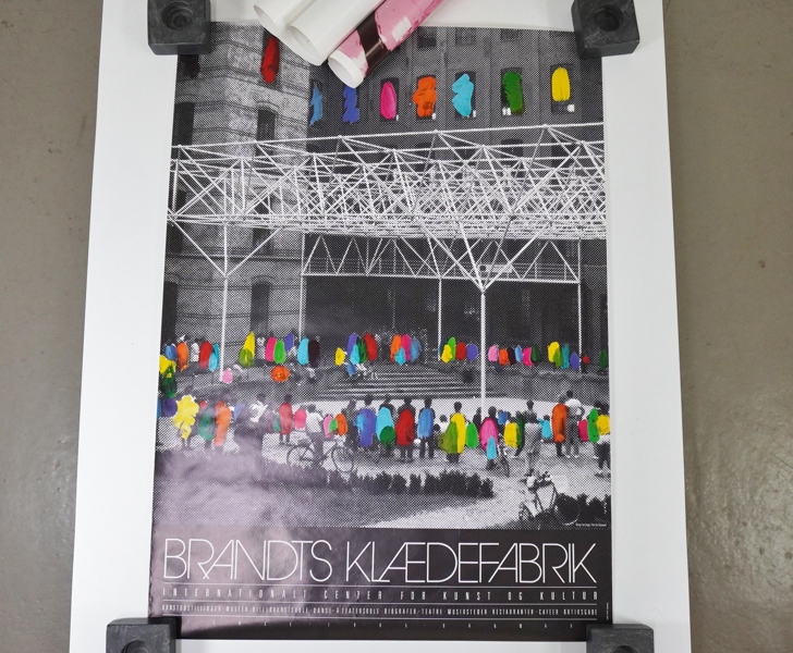 3 st utställningsaffischer, Brandts Klaedefabrik