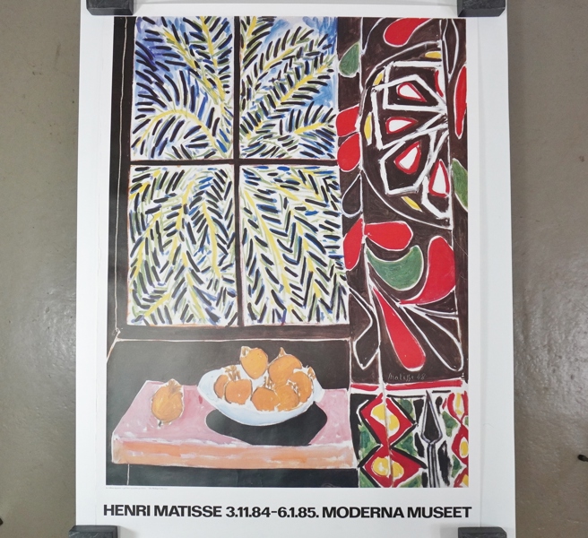 2 st utställningsaffischer, Matisse, Moderna Museet