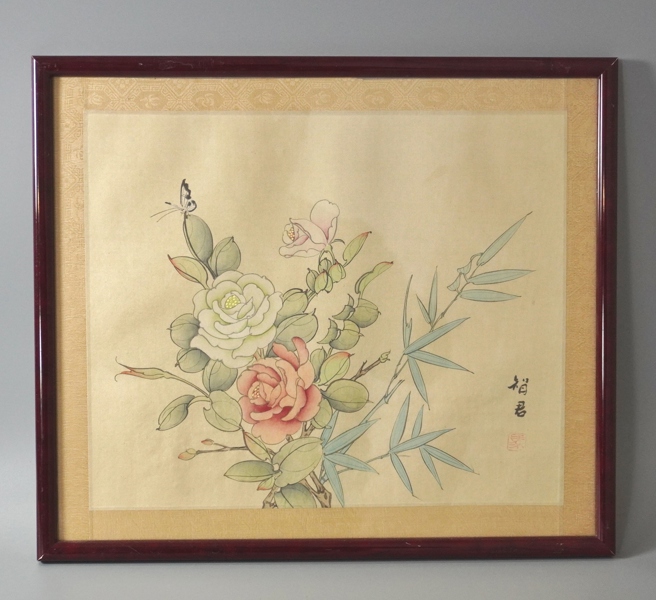 Målning "rosor", orientaliskt