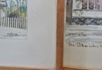 4 st. akvareller, signerade, N. Holmström och M Borg, 18/1900-tal