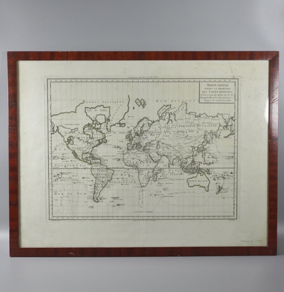 äldre tryck / karta, Kapten Cooks resor