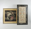 2 st textiltavlor, orientaliskt motiv