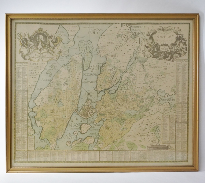 Karta över Stockholm 1733