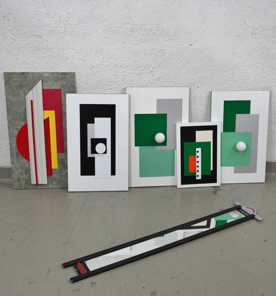 5 st väggkonst / reliefer, okänd konstnär