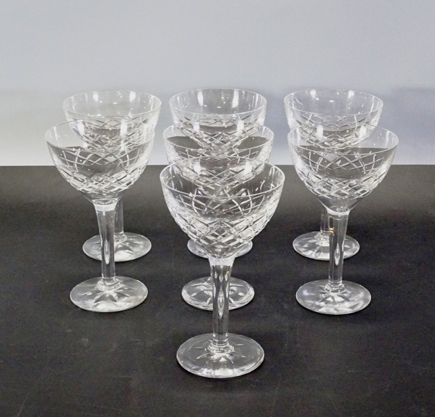 7 st. champagneglas, 1900-tal