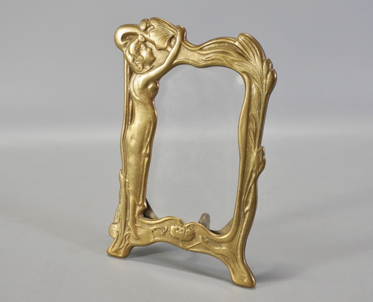 Fotoram, Jugendstil, gulmetall
