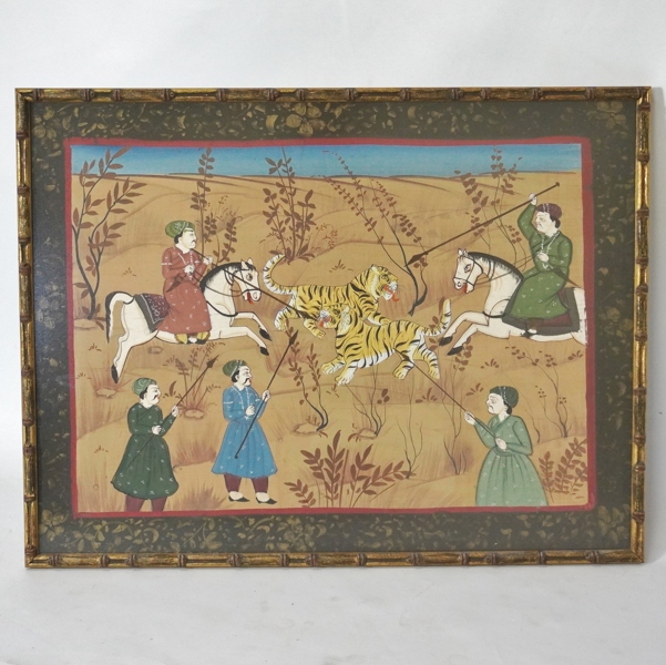 Målning, orientaliskt motiv "jakt"