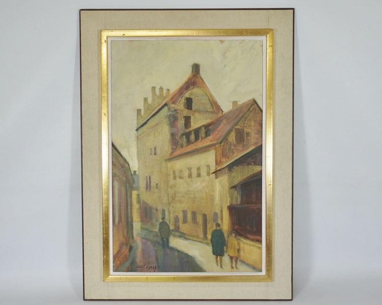 Oljemålning, Stadsmotiv, Curt Viberg