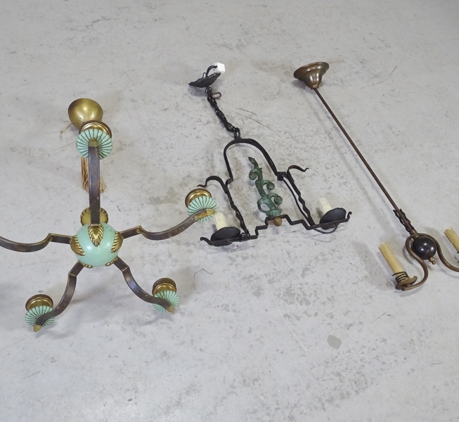 3 st taklampor "Art Deco" 1900-tal