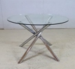 Bord, krom / oval glasskiva, 2000-tal
