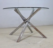 Bord, krom / oval glasskiva, 2000-tal