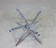 Bord, krom / oval glasskiva, 2000-tal