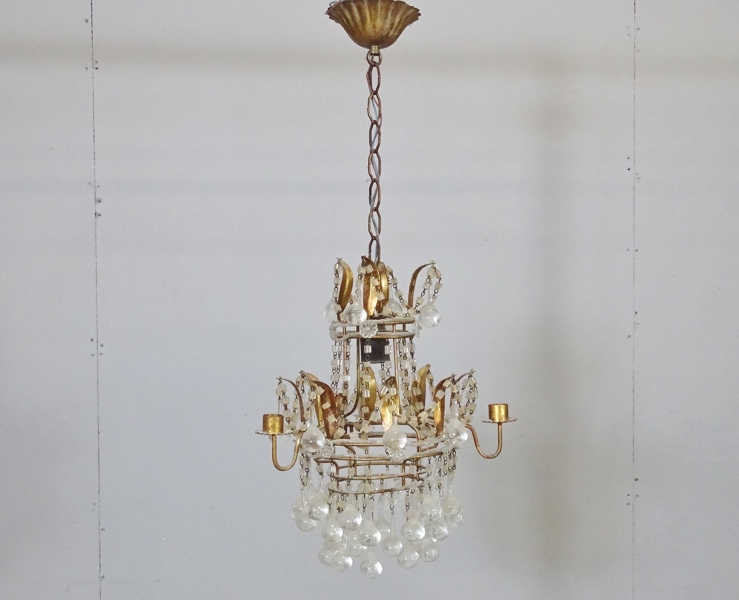 Ljuskrona, droppformade prismor, 1900-tal